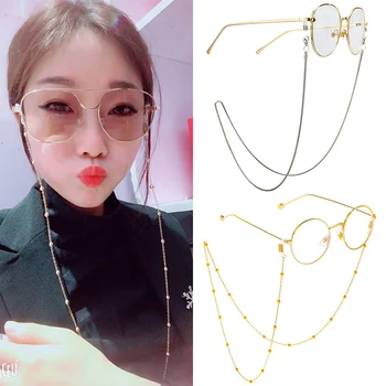 

Hot Women Long Glasses Chain Beaded Eyewears Cord Holder Gold Eyeglass Chains Sunglasses Reading Fashion Eyeglass Chains