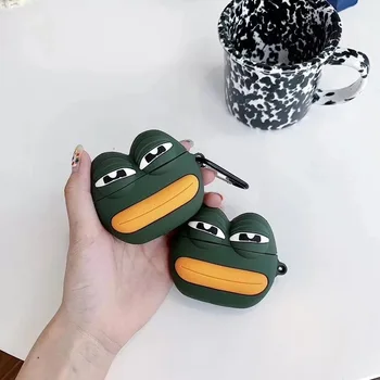 

Funda For apple Airpods Pro Case cartoon funny frog Pattern Silicone Case for airpods Pro 3 Bluetooth Earphone Cover coque capa