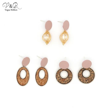 

DIY Handmade Jewelry Making Crok Woods Simulated Pearl Bead Charms Pendants Drop Dangle Earring set Components Fashion DIY-147