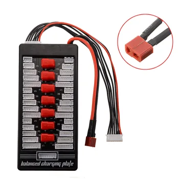 

Metal T Plug Balance Charge Board Plate 2-6S LiPo Battery Parallel Charging Adapter With 6S Cable RC Accessory