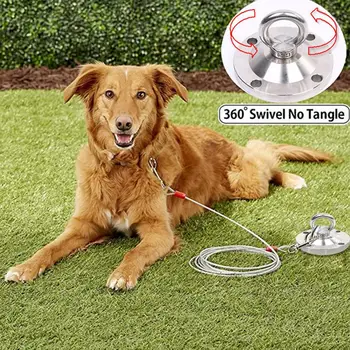 

360 Degree Stainless Steel Swivel Dog Tie-out Stake Dog Anchor Waterproof Rust-proof Heavy Dog Yard Stake For Yard Outdoor