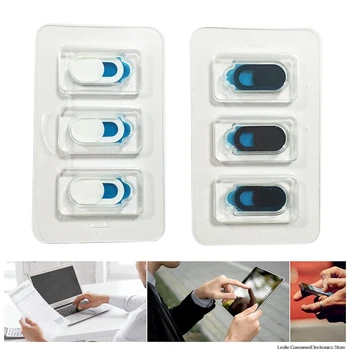 

Universal Plastic Black WebCam Cover Shutter Magnet Slider Camera Cover for IPhone Laptop Mobile Phone Len Privacy Stickers