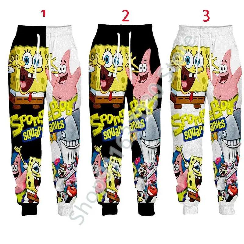 Новинка 2020 лидер продаж модные мужские брюки с 3D принтом Губка Боб уличная одежда