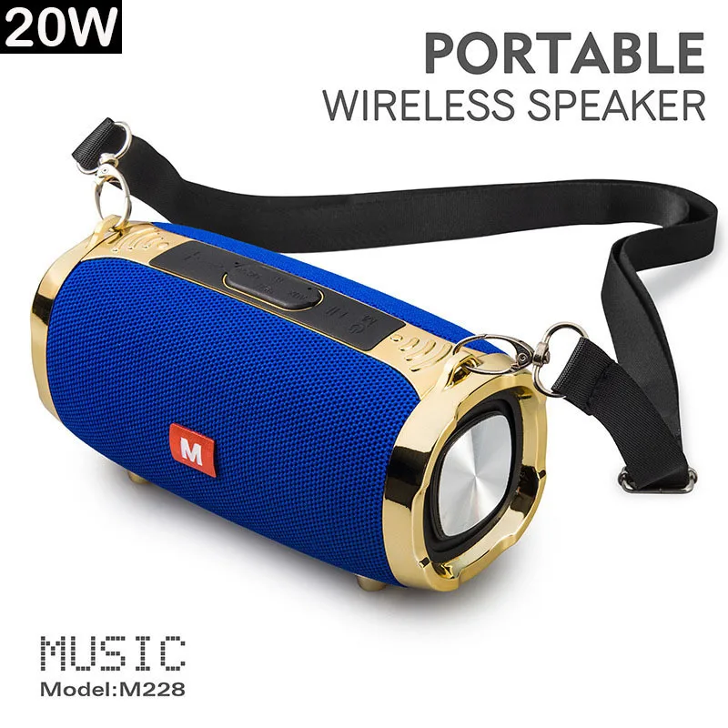 M228uel Speaker Bluetooth 40 W speaker portable audio stick computer music box center feather Bluetooth stereo sub audio column FM - Цвет: M228uel
