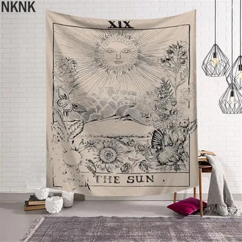 

Tarot Hanging Sun Star Moon Tapestry Hippie Wall Hanging Blanket Wall Carpet Yoga Mat Home Decor Tapestry