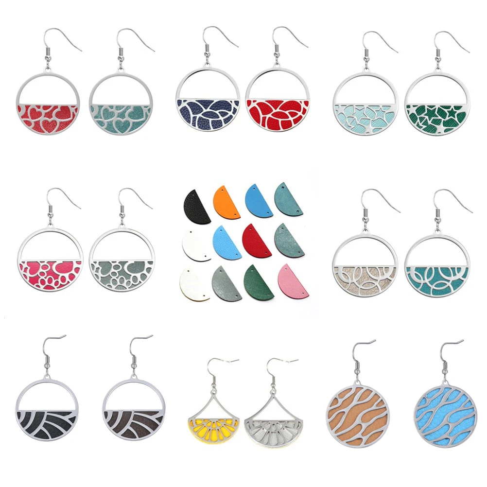 Cremo-pendientes de acero inoxidable con forma de corazón y estrella para mujer, aretes intercambiables, joyería de moda, 2023