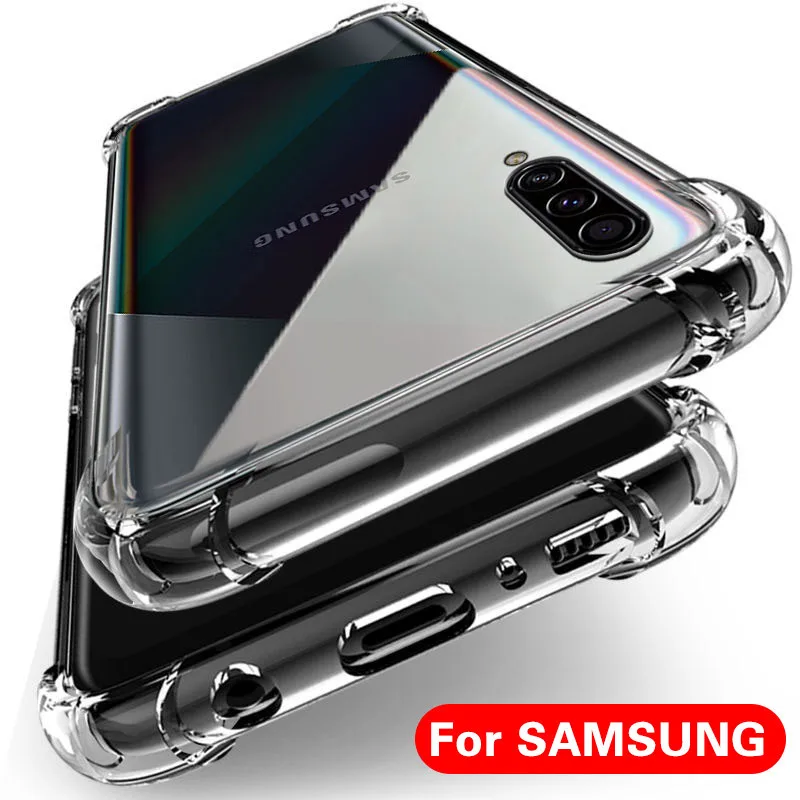 Прозрачный противоударный чехол для Samsung Galaxy S10 S8 S9 Plus A10 A20 A30 A40 A50 A70 силиконовые