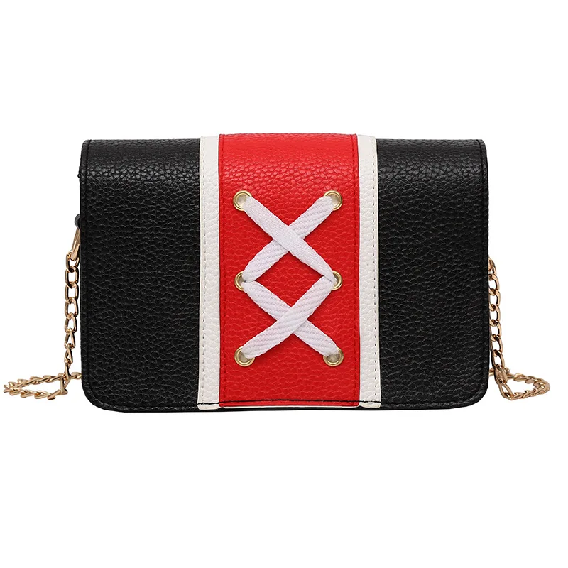 

2018 Spring And Summer Korean-style WOMEN'S Fashion Handbag Korean-style CHIC Chain Square Sling Bag Hong Kong Style One-Shoulde