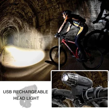 

2pcs USB Rechargeable Mini Front And Rear Led Headlight Rotatable Bicycle Bike Light Set Flashlight Water Resistance High Power