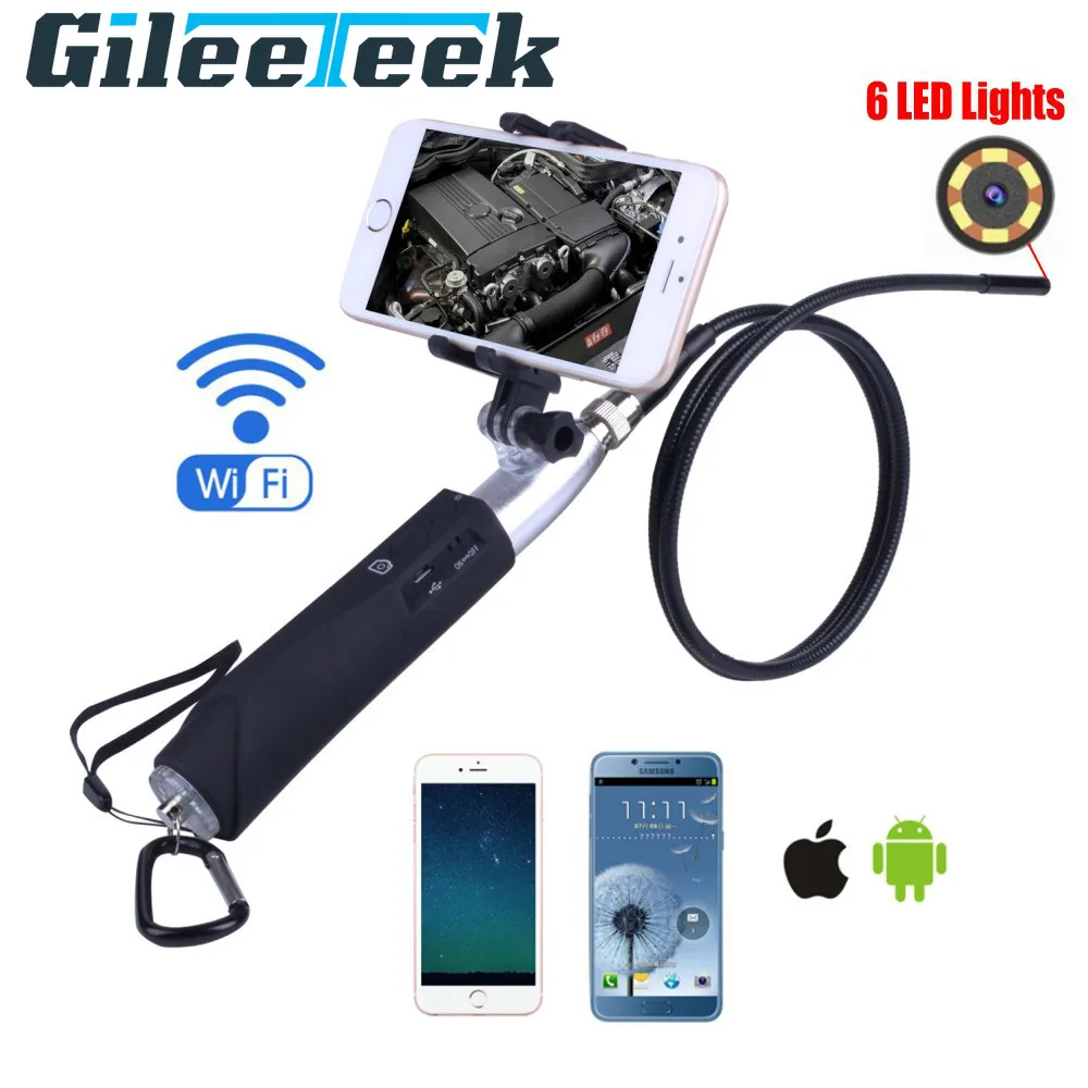 Caméra d'inspection Endoscope portable ZCF110, câble rigide de 1m, IOS
