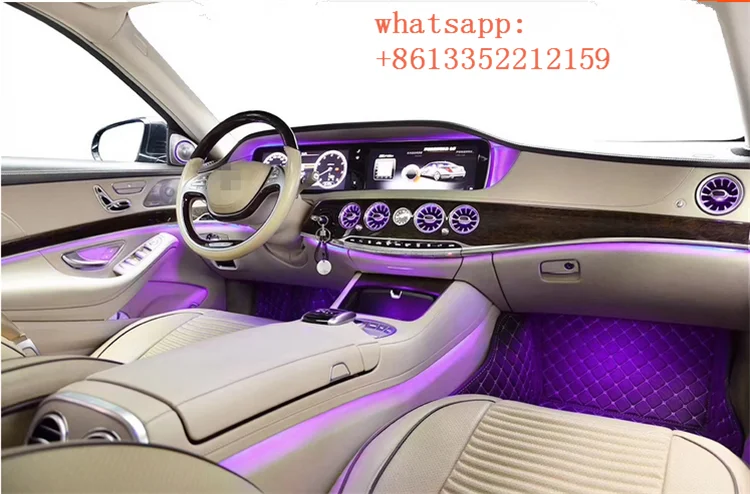S класс W222 S63 S65 вентиляционное отверстие для W222 S63 S65 S500 воздушная Выходная атмосферная лампа 7 цветов или 64 цветов