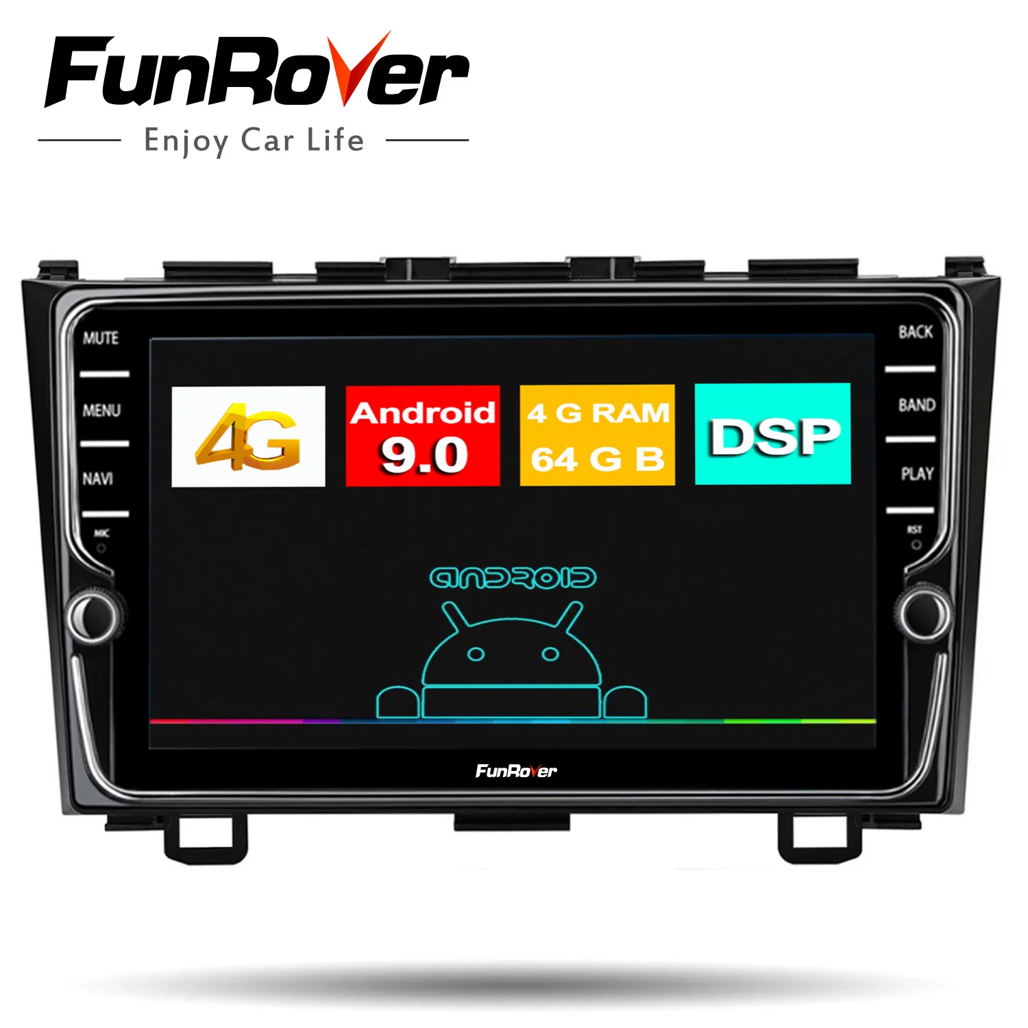 Funrover ips 8 ядер Android 8,1 4G автомагнитола системный блок плеер 2din андроид авт о магнитола gps навигатор для Honda CRV 3 2006 2007 2008-2011 Штатное Головное уст ройство для Хонда CR-V автомобильная мультимедиа