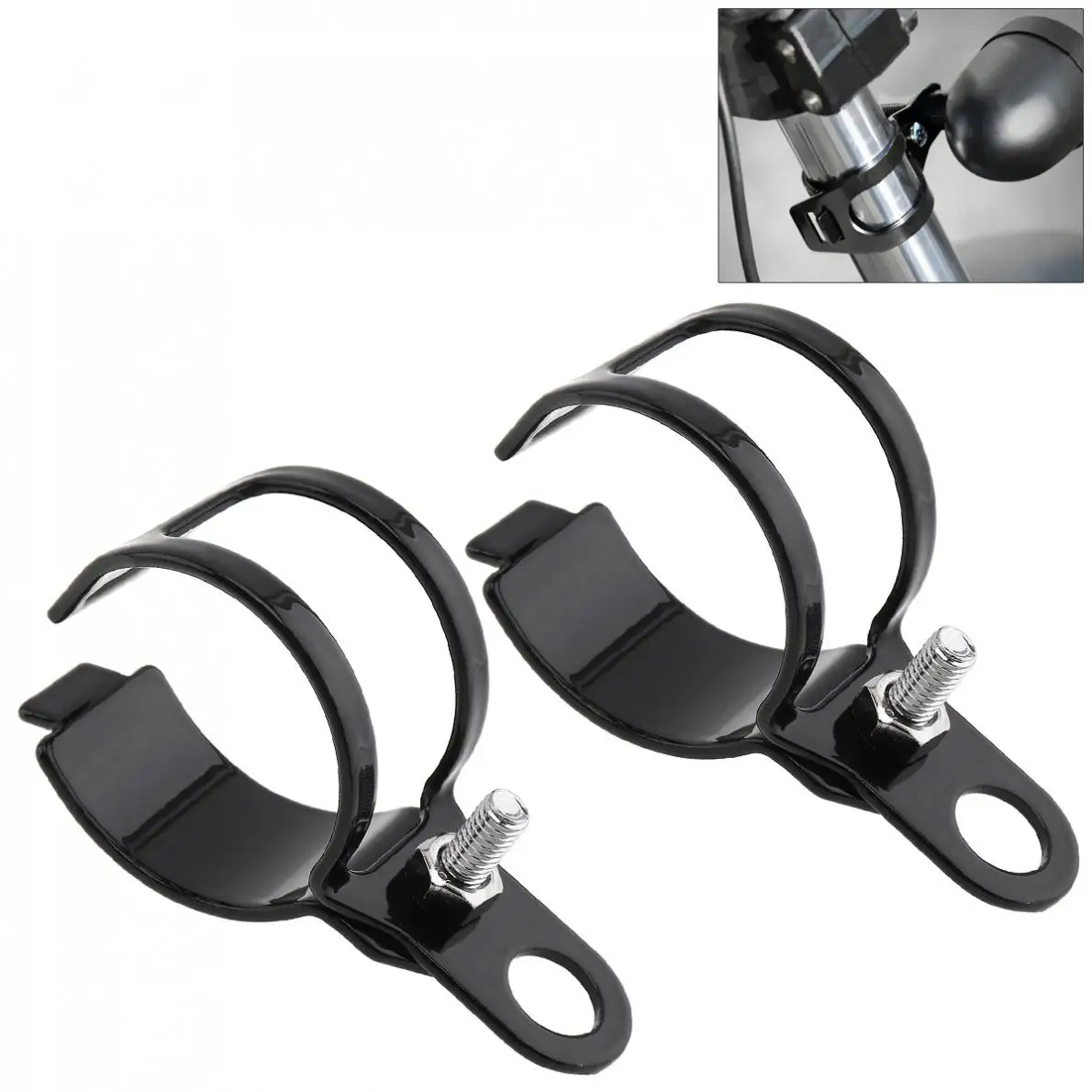 

2Pcs 27 - 36mm Motorcycle Mount Turn Signal Bracket Flasher Bracket Blinker Indicators Holder Fork Mount Clamp for ATV/ Scooter