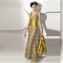 Plus Size Mother Of The Bride Dresses Mermaid V-neck With Jacket Lace Groom Long Mother Dresses For Wedding