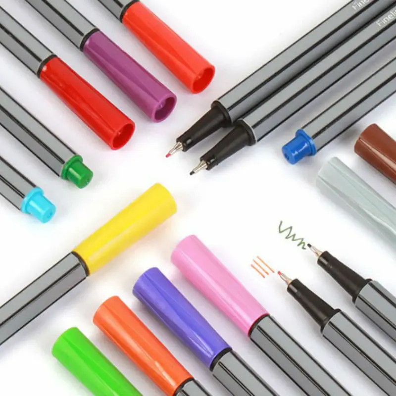 

0.4 mm 24colors Marker Pen Fine liner Marker Water-based Assorted Ink Needle Finecolour Pen Marker for Graffiti
