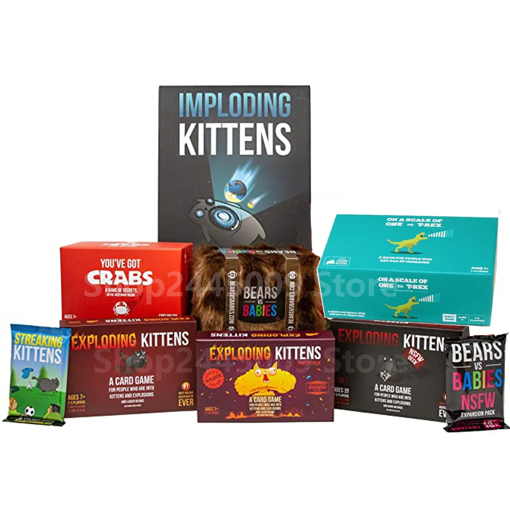 Exploding Kittens Card Game Imploding kittens Streaking Kittens Bears VS Babies for Fun Board Game explosing kittens|Self Defense Supplies| - AliExpress