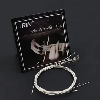 

IRIN Acoustic Folk Guitar Strings A111 Stainless Steel Silver-Plated String For Beginners Lovers With End Ball Medium Tension