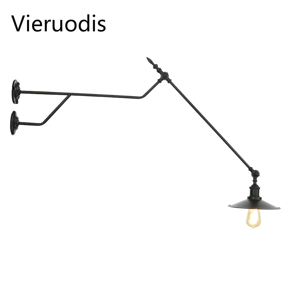 

Vieruodis Modern Wall Lamps for Bedroom Study Lliving Balcony Room Home Deco in White Black Iron Body Sconce E27