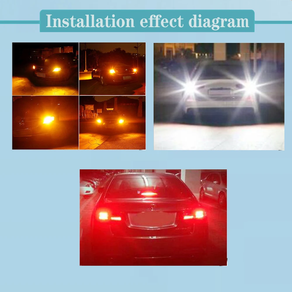 Pair T20 Led W21/5W 7443 7440 DRL ������ �̼� ����Ʈ 57SMD �ڵ��� ���� �극��ũ ���� ���� Led �� ����Ʈ, ȭ��Ʈ ���� �ڹ� ���ο� 12V