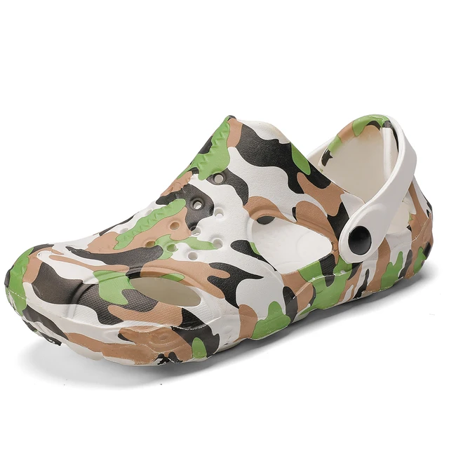 camouflage clogs