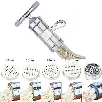 

New Stainless Steel Noodle Maker With 5 Models Manual Noodles Press Pasta Machine Kitchen Tools Vegetable Fruit Juicer