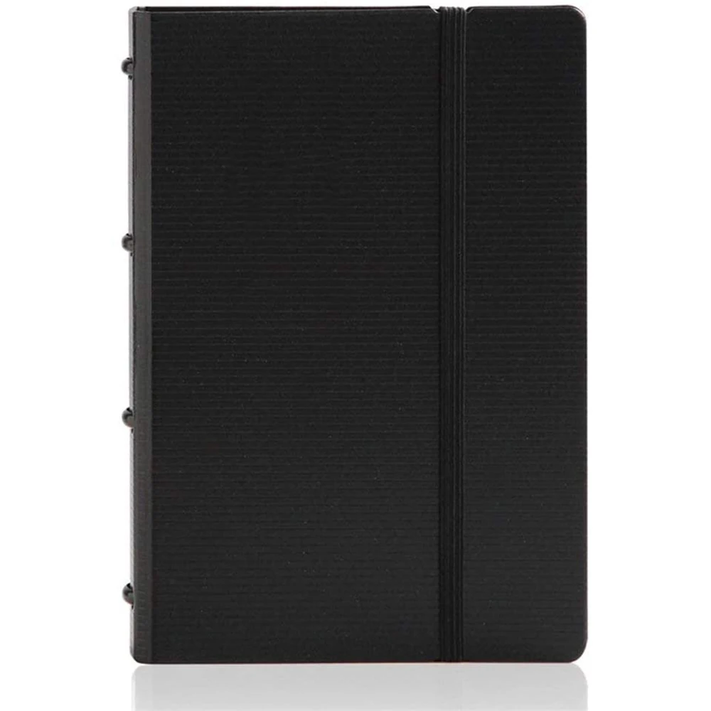 Black Business Card Holder Book, Name Card Organizer Book with Five Color Index Tabs, 180 cards