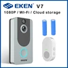 EKEN V7 door bell camera 1080P wifi doorbell IP Smart Wireless Security FIR Motion Detection Alarm Cloud storage house bell ► Photo 1/6