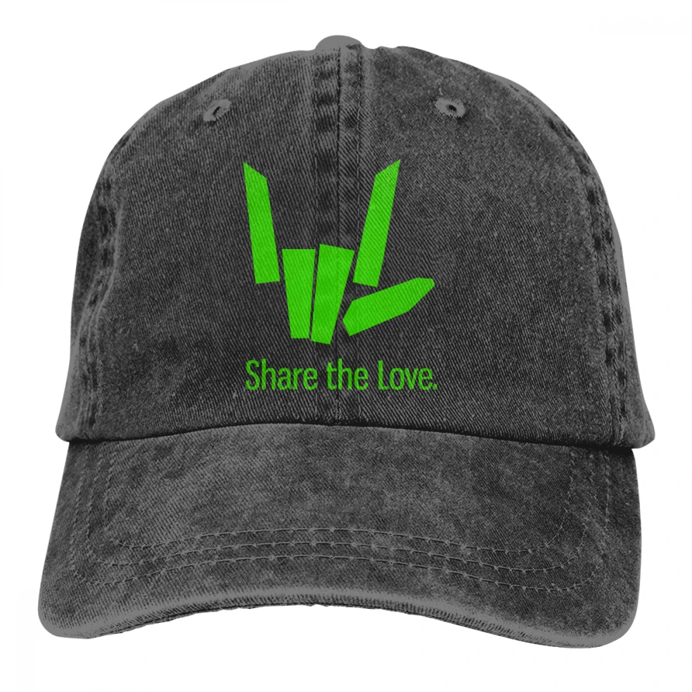 Знак любви Casquette черные унисекс Мужские Женские джинсовые бейсболка с ремешком кепки регулируемые Гольф папа шляпа