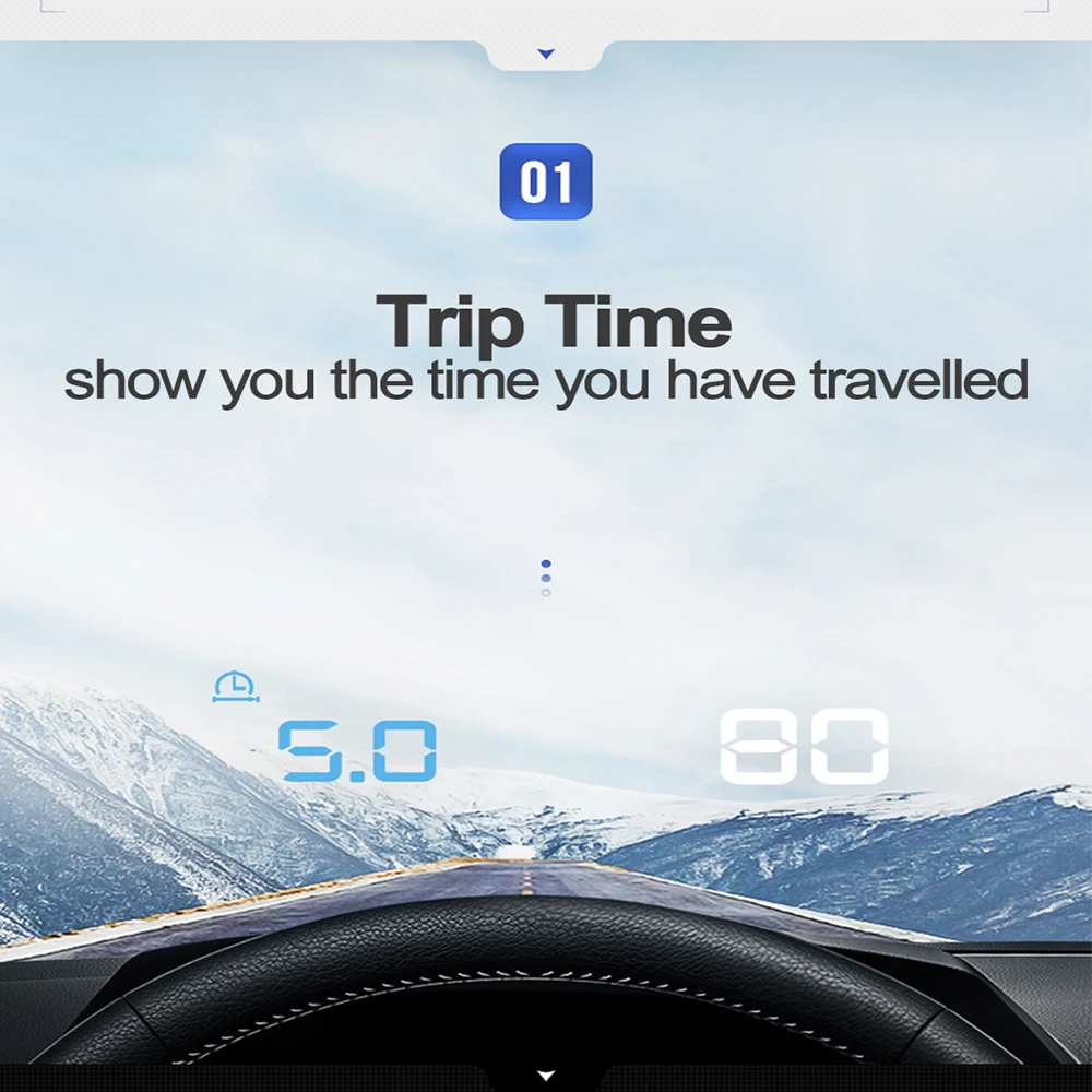ڵ  OBD2 HUD     ÷ ӵ MPH KM/h  RPM    ϸ