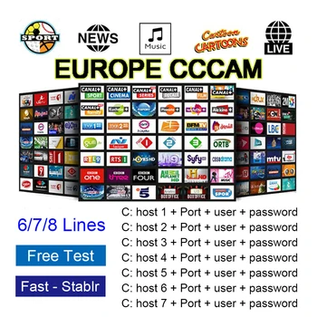 

Stable 4/6/8 Lines OScam CCcam Clines Europe Cccam Poland Portugal Germany Ccam For GTmedia V8 NOVA V7S HD DVB-S2 TV Receiver