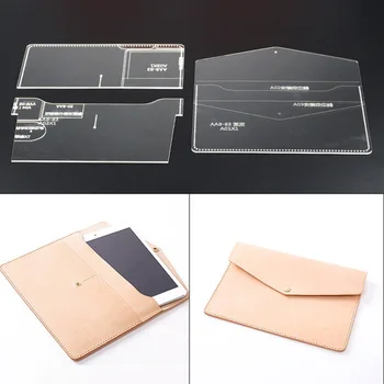 

Acrylic Stencil 1Set The tablet Hand bag Leather Template Model Handwork Leather Craft Sewing Pattern Tools 23.5*15*2cm