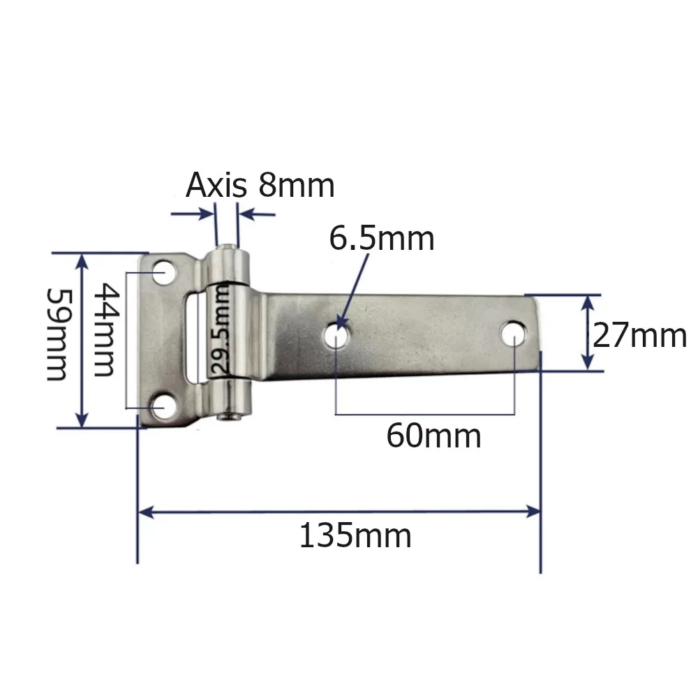 2 Or 4 PCS Stainless Steel 304 Truck/Container Hinge - 135mm Length, For Marine, Boat, Van, Trailer Door