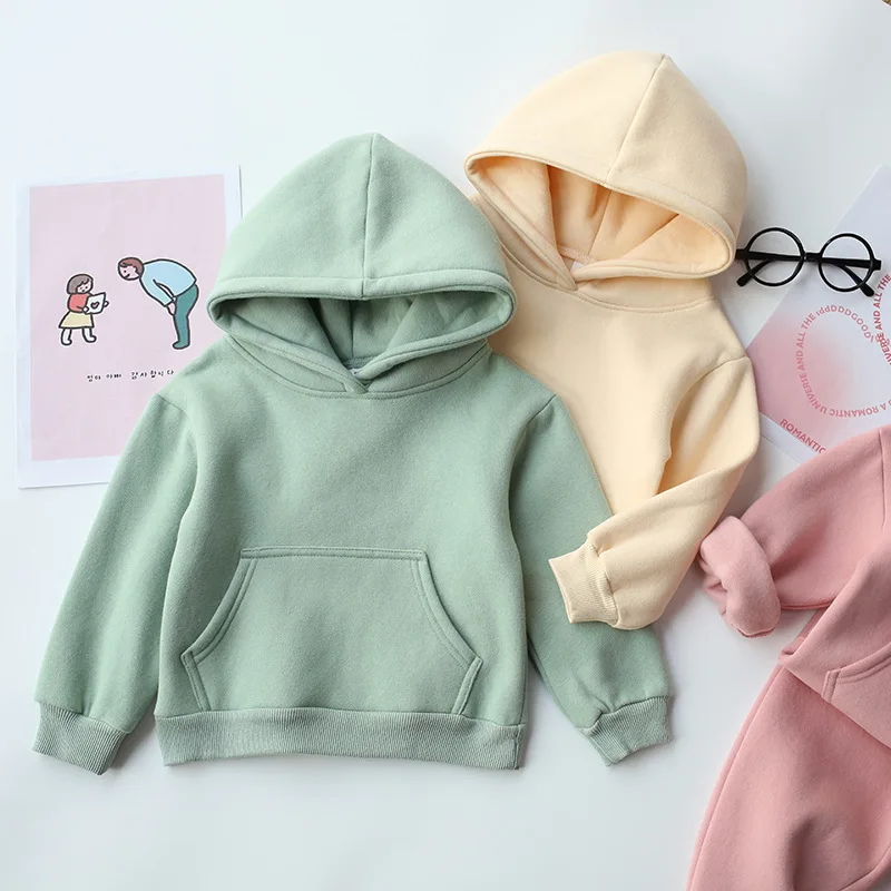 criança meninos meninas pulôver sólido hoodies pant conjunto