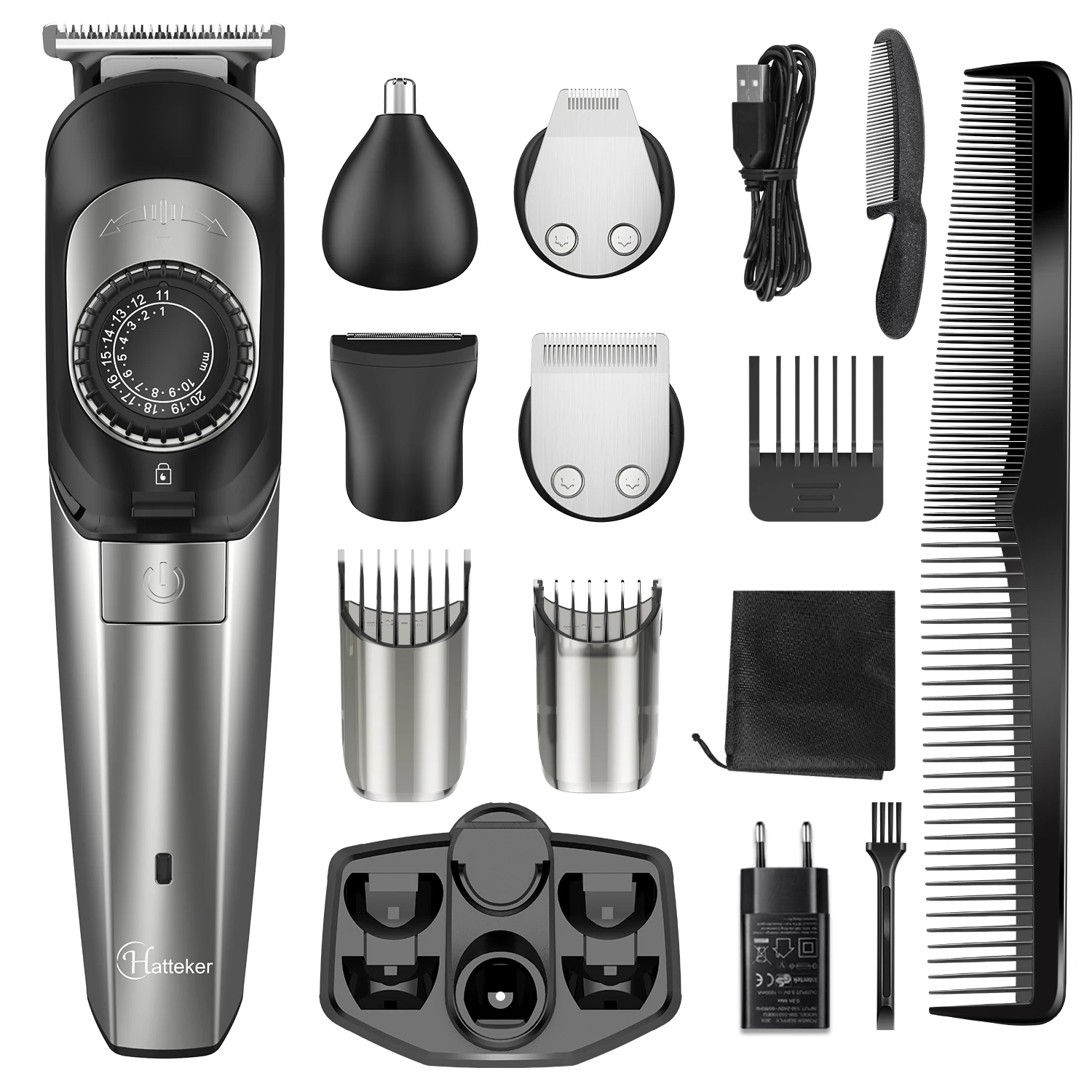 hatteker professional hair clipper cordless clippers hair trimmer