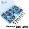 80Pcs Spinning Baitcasting Fishing Rod Guides Top Tips Replacement Casting Rod Guide Sea Fishing Line Rings With Box 1.8mm-3.2mm ► Photo 1/6