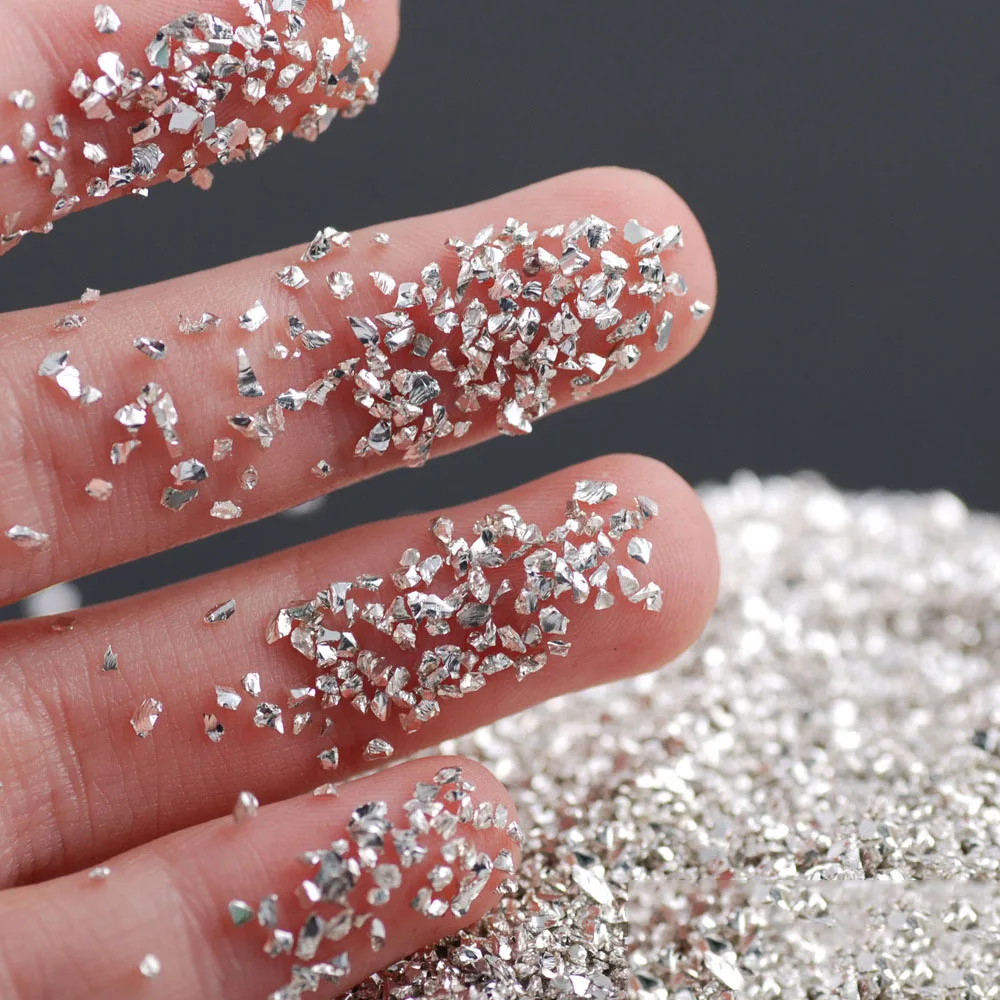 50g Glter In Vetro Frantumato 1-4mm Per Arte In Resina, Piccoli