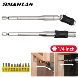 Tornillo magnético hexagonal de 1/4 ", broca de bloqueo, soporte de cambio rápido, guía de accionamiento, broca de destornillador, varilla de extensión de 145mm, nuevo