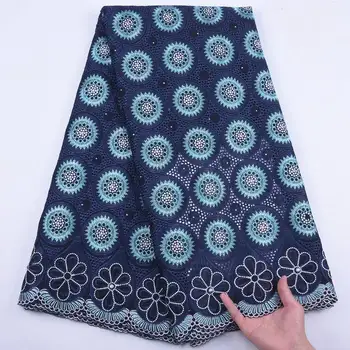 

Navy Blue Nigerian Swiss Voile Lace In Switzerland Cotton African Dry Lace Fabric 2020 High Quality Lace Man Women Dresses S1904