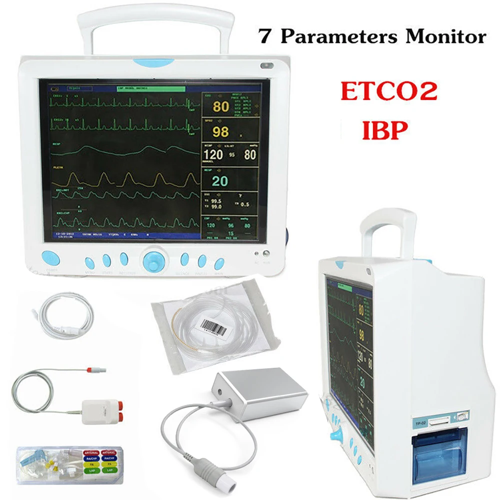 CMS9000 Hospital Medical Patient Monitor Vital Signs Monitor Multi-Parameter ECG NIBP SPO2 RESP TEMP PR HR ETCO2 IBP Machine