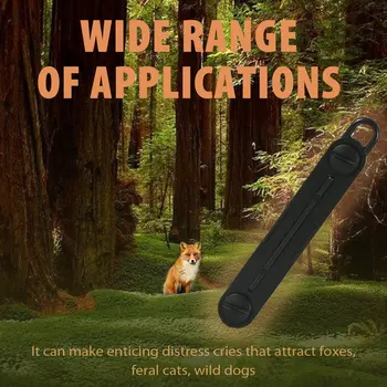 

Black Outdoor Fox Down Fox Blaster Call Whistle Predator Hunting Lamping Calling Rabbit Game Caller Animial