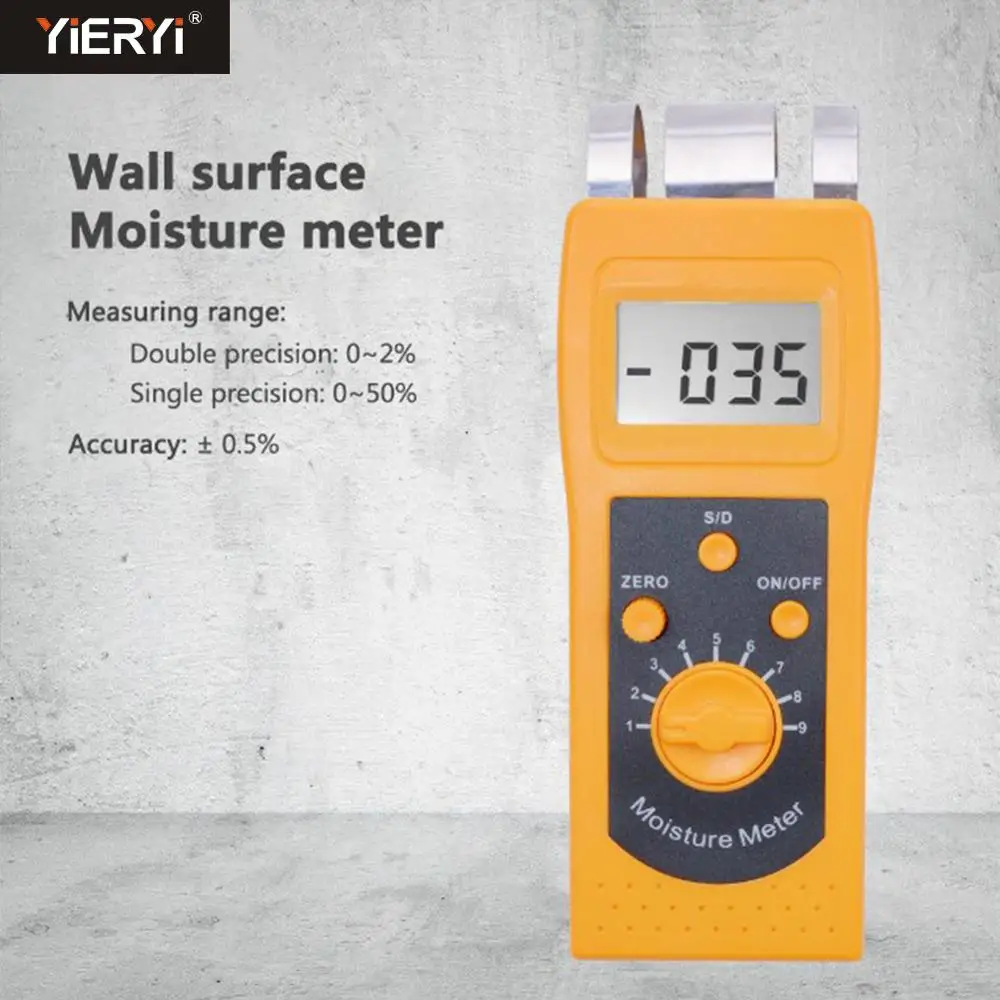 Yieryi Digital Moisture Tester Dm200c Wall Surface Moisture Meter And