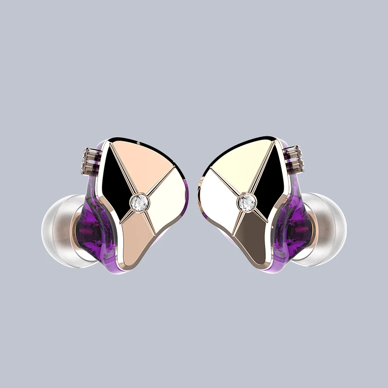 Purple TFZ QUEEN LTD ароматные Zither сценические наушники 2Pin HIFI монитор IEM 3,5 мм в ухо спортивные динамические DJ наушники Алмазная диафрагма - Цвет: Purple