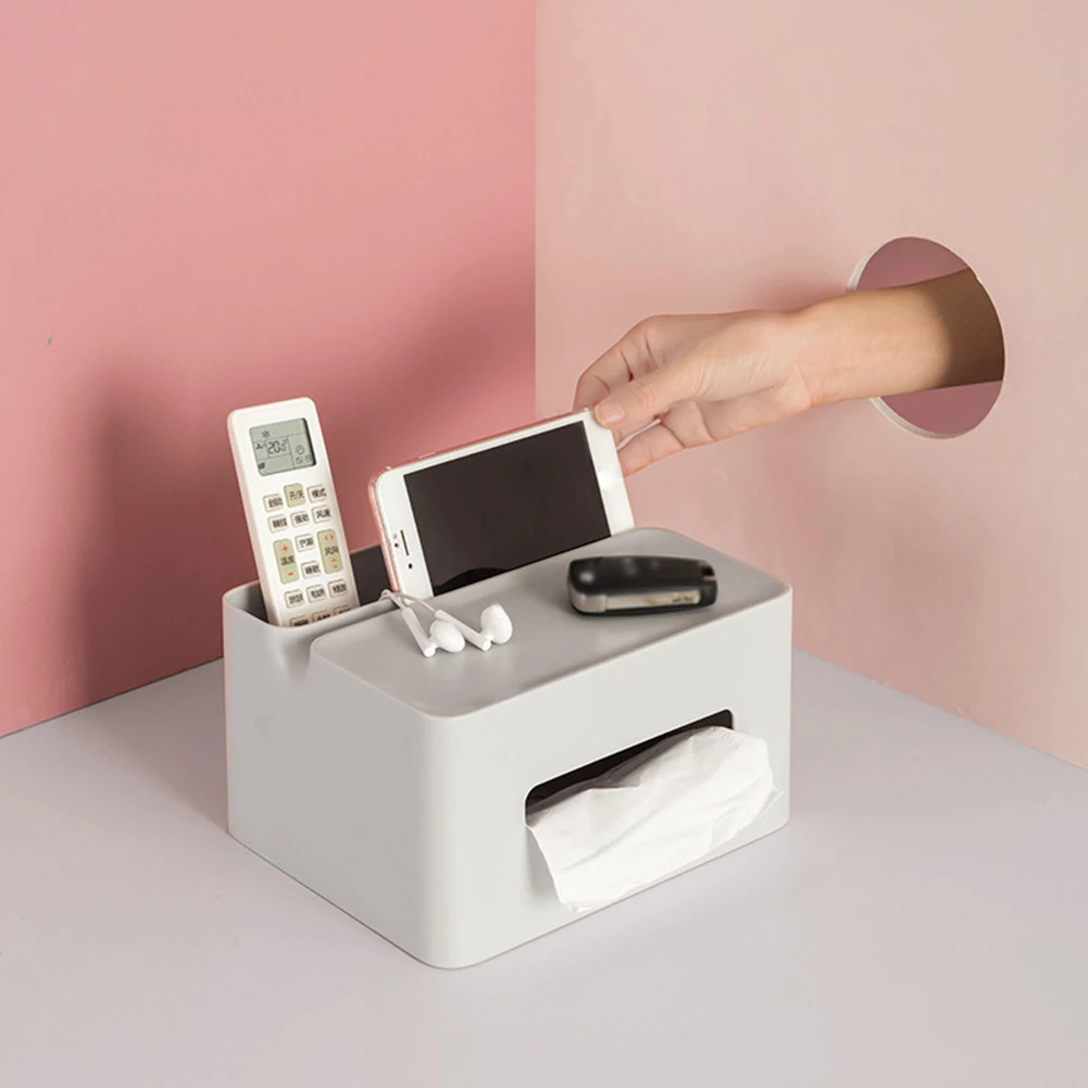 Мульти сетка спальня практичный офис хранения дистанционного управления ABS коробка ткани держатель телефона многофункциональный общежития Нескользящие домашний стол