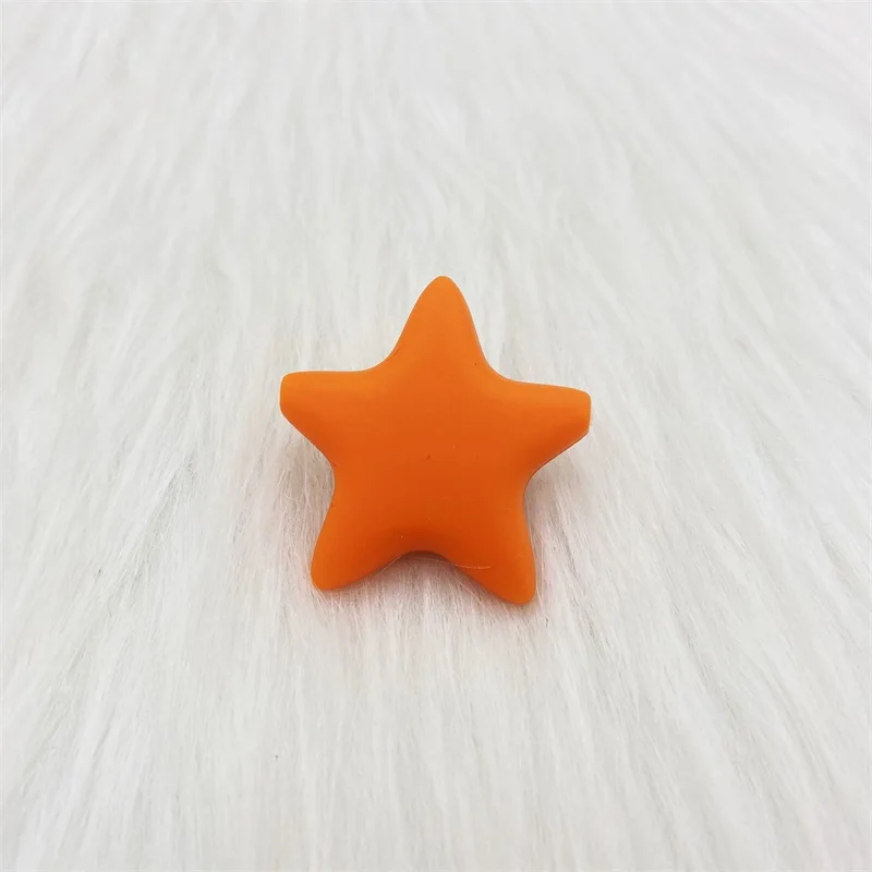 10pcs Stars Silicone Beads 15Colors Baby Teethers Food Grade Baby Teething Toys For Pacifier Chain Necklace DIY Accessories 6
