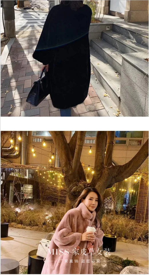 DISWEET, Корейская версия, искусственный мех, свободная куртка, для женщин, Harajuku, одноцветные, плюшевые пальто, для девушек, длинная секция,, зимняя, толстая, теплая куртка