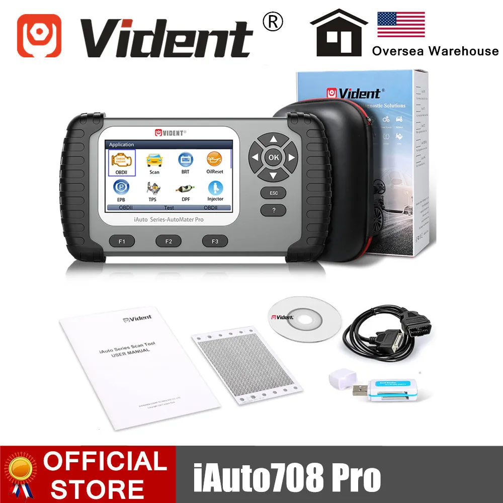 VIDENT iAuto708 Pro профессиональная диагностическая система сканер OBDII со специальными