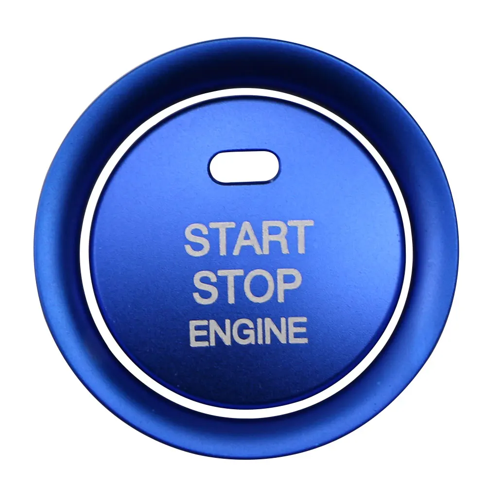 Декоративная кольцевая Крышка для ключа зажигания с одной кнопкой для Mazda Axela Atenza CX-4 CX-5 дополнительная наклейка для автомобиля - Название цвета: Blue