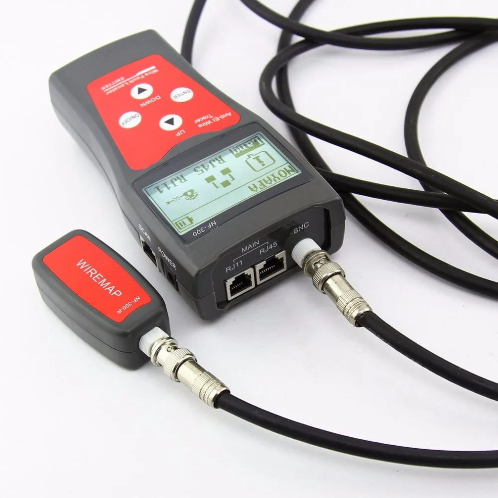 NOFAYA NF-300 Professional LAN Tester RJ45 Cable Length Tester Network Monitoring Wire Tracker Anti-Interference Tone Tracer