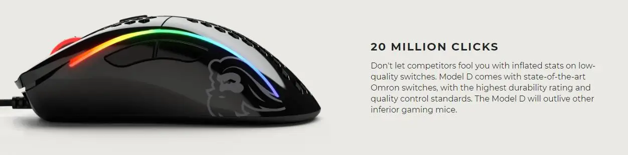 Glorious Model D- Wired RGB Gaming Mouse 12000Dpi Lightweight with Pixart® PMW-3360 Sensor (MODEL D MINUS) 34 H8035c711c2eb4f67bd41fa8a303d55beL