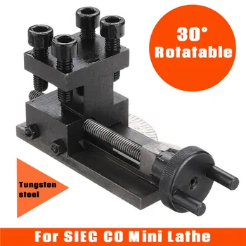 

NEW Portable Mini Lathe Tool Holder 30 Degree Rotatable S/N : 10154 for SIEG C0 Lathe Durable Black Lathe Accessorie Tool Holder
